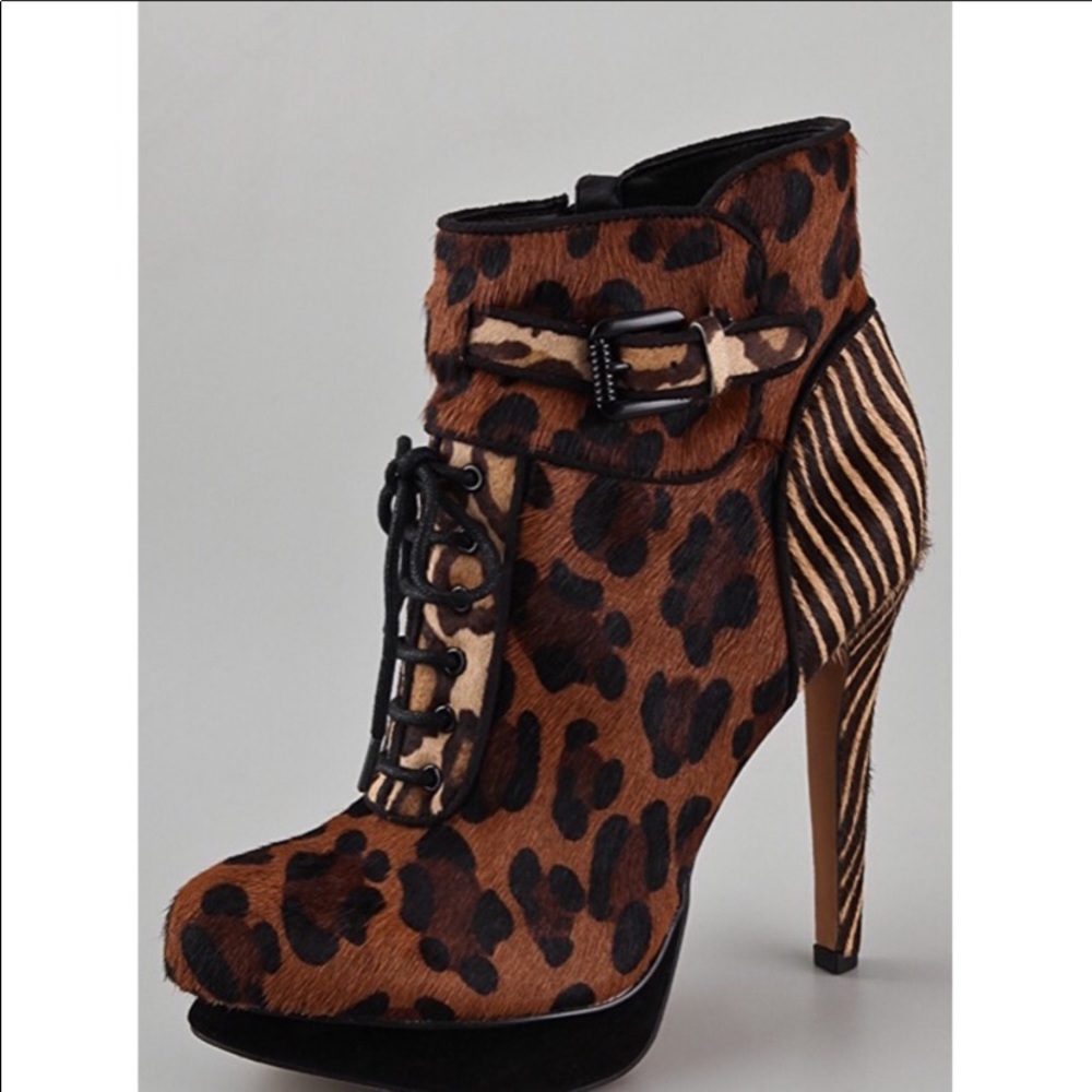 UMA mixed print calf-skin bootie
